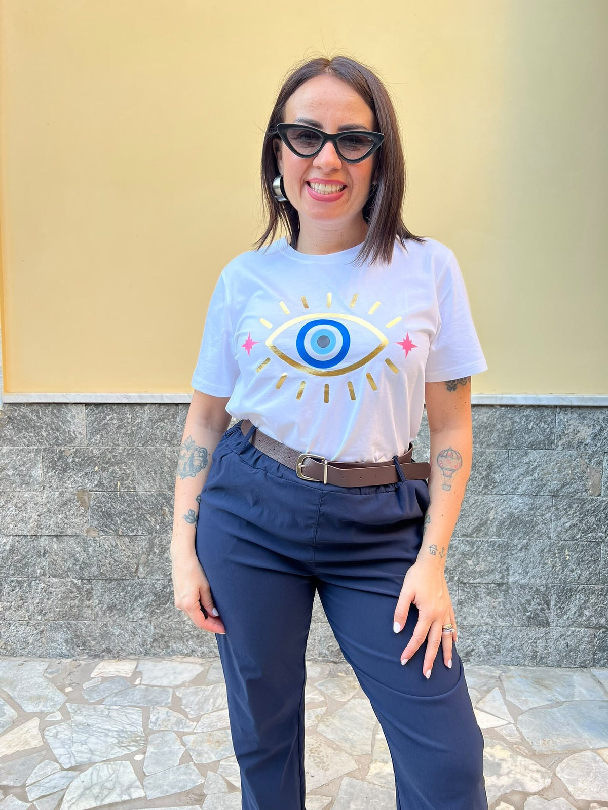Pantaloni Carol Blu