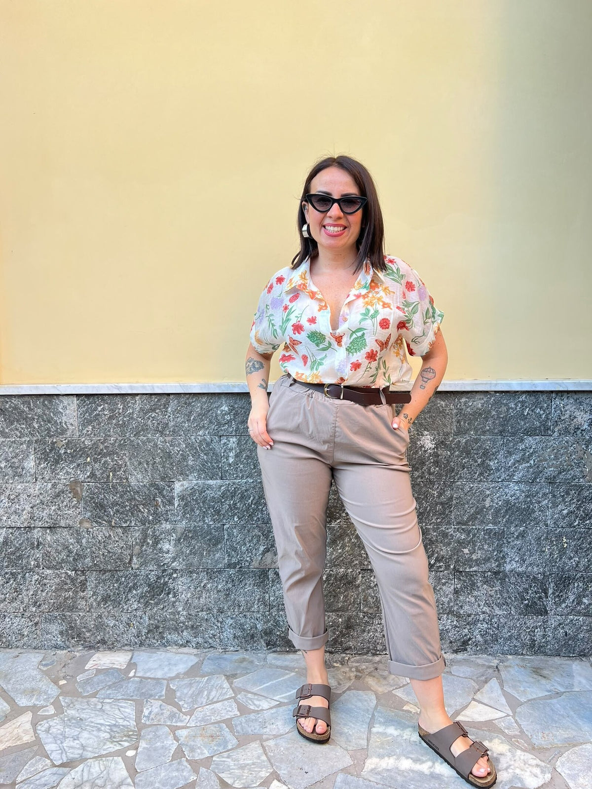 Pantaloni Carol Fango