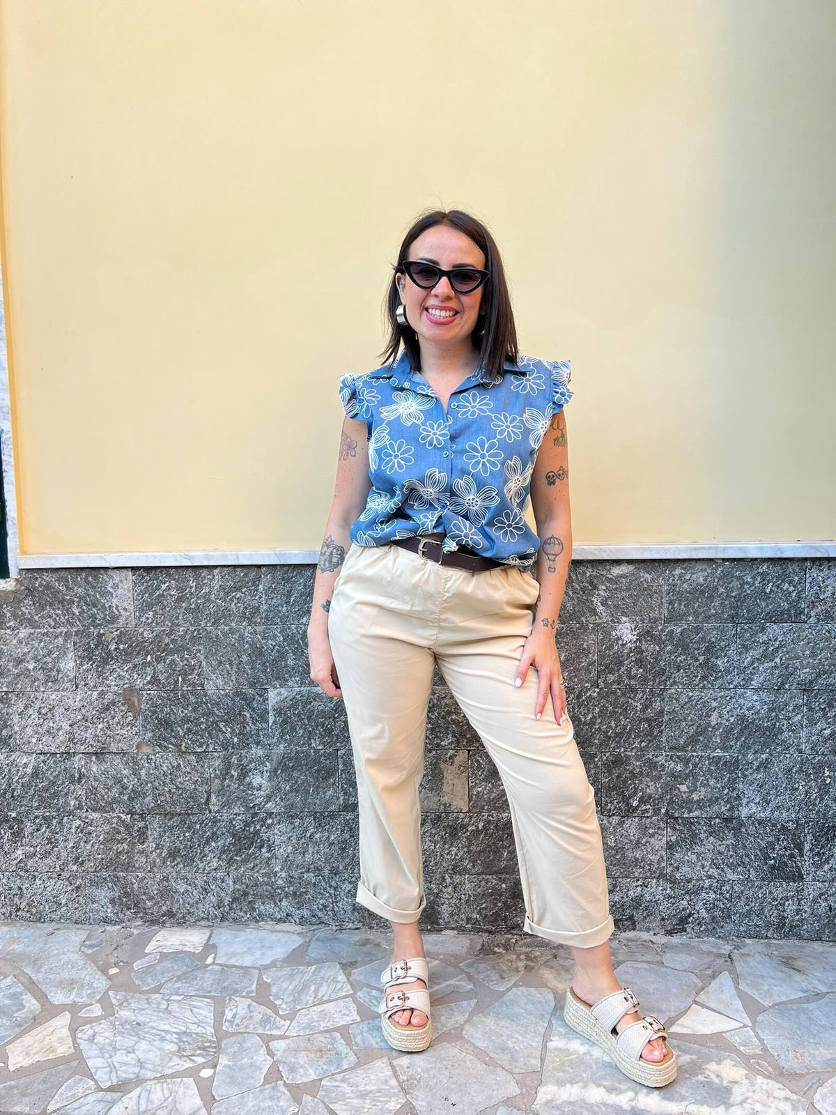 Pantaloni Carol Burro