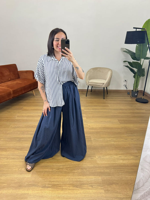 Pantaloni Over Blu 75915