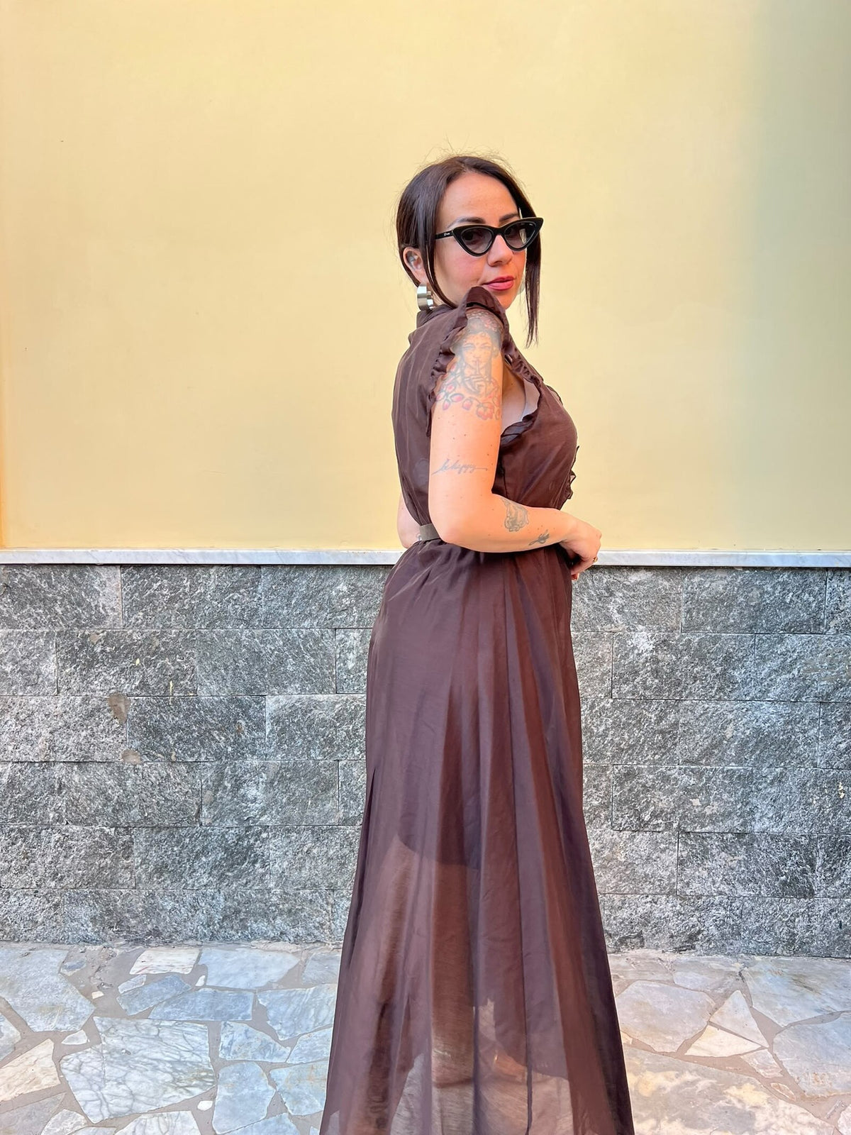 Abito Cristina Marrone 12501525