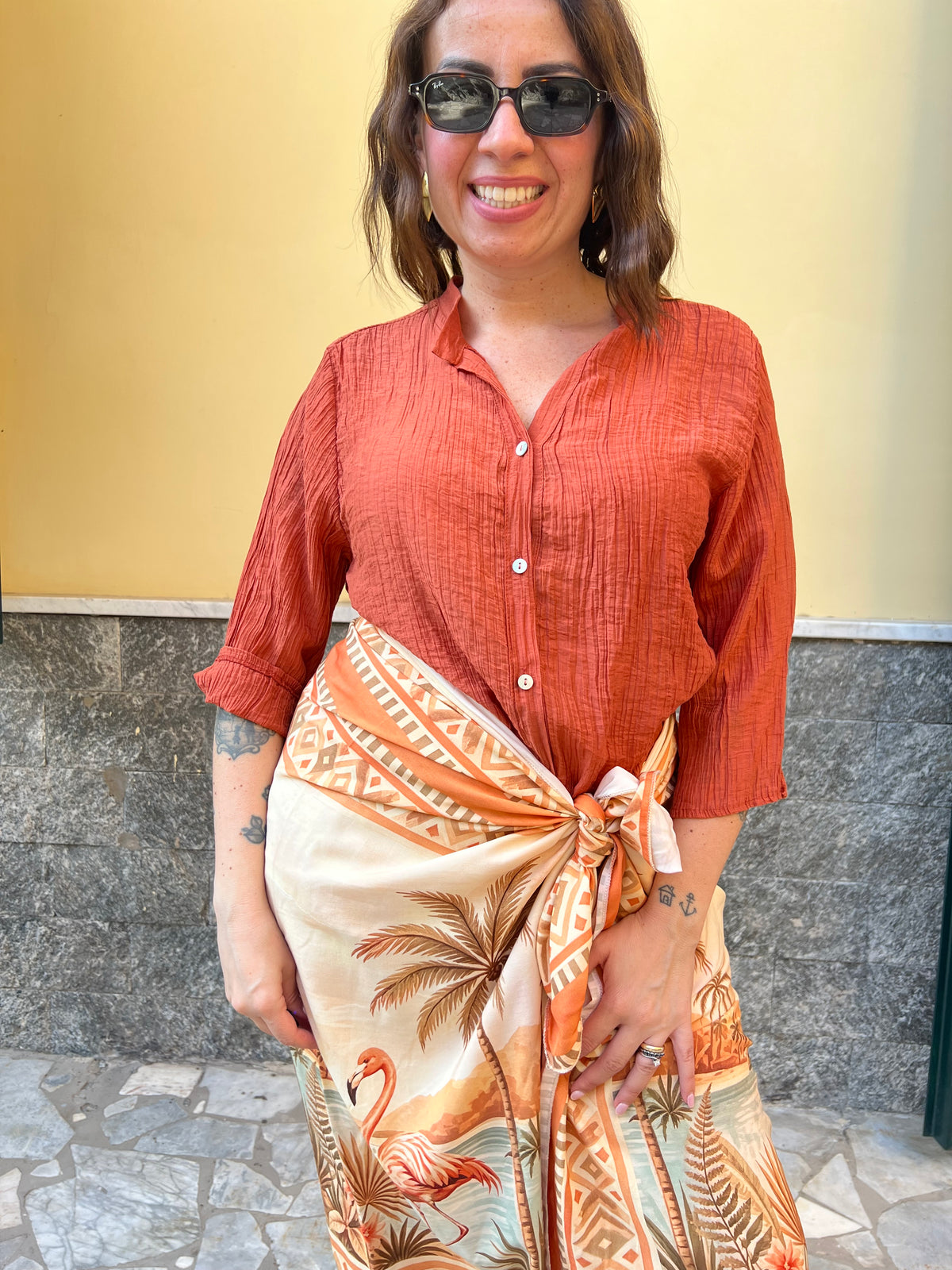 Camicia Piuma Mattone  65793