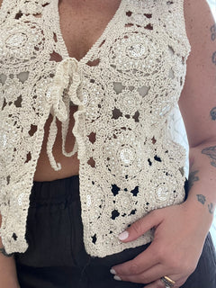 Gilet Filo e Perline