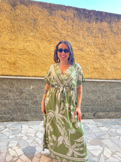 Abito Foglie Verde