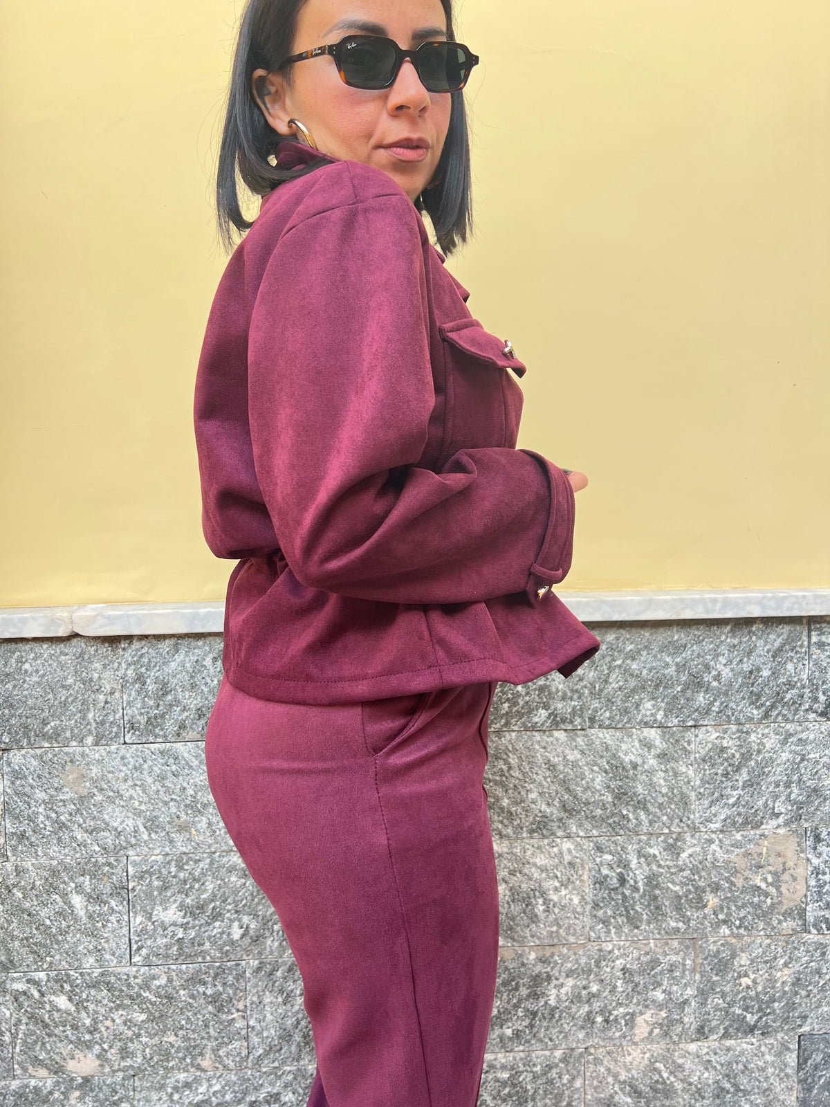 Giubbino Scamosciato Bordeaux 101220