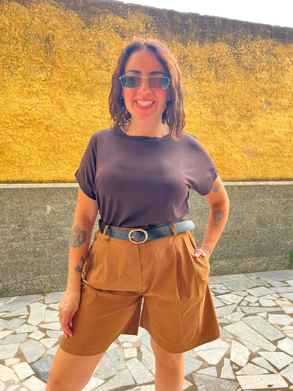 Shirt Girocollo 35427 Marrone
