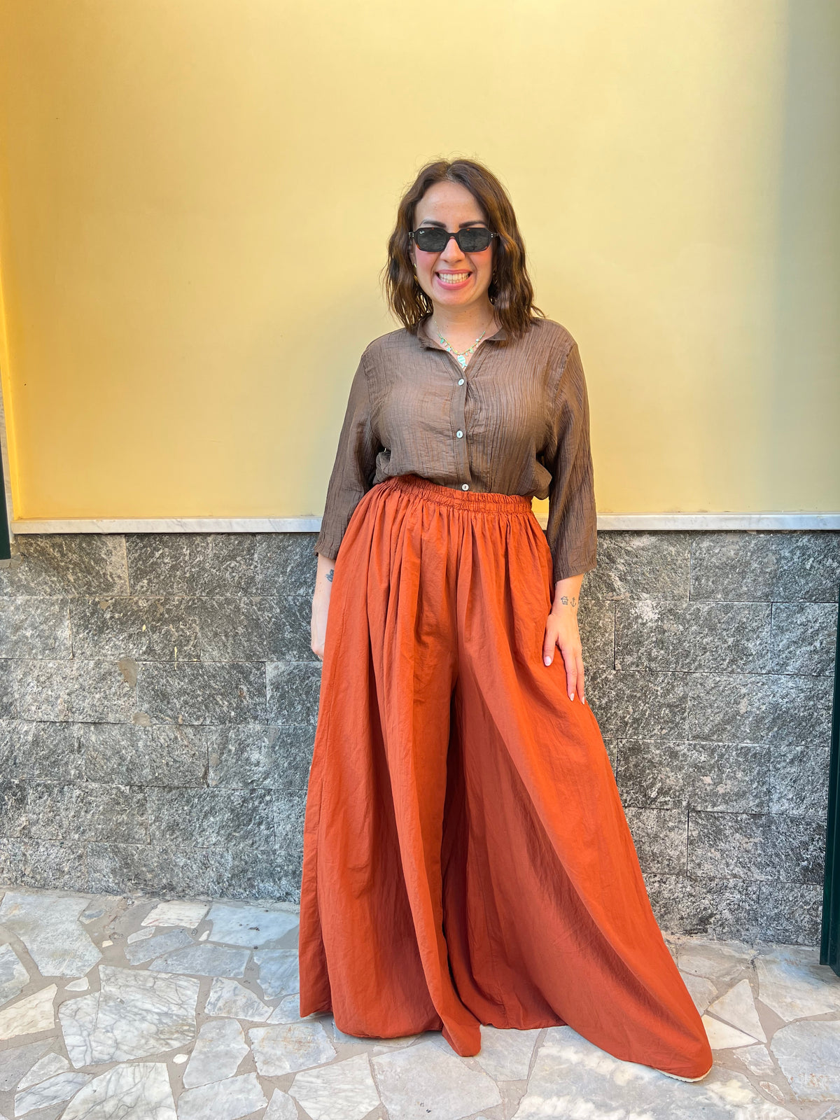 Pantaloni Over Mattone 75915
