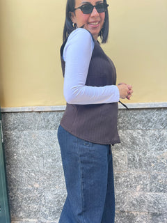Gilet gessato 6732
