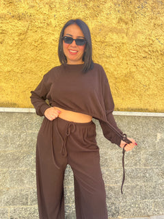 Maglia Juli Costine Marrone 488