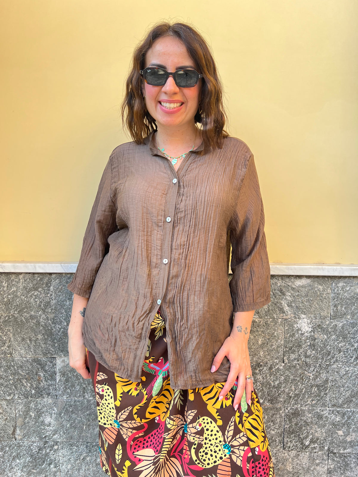 Camicia Piuma Marrone  65793