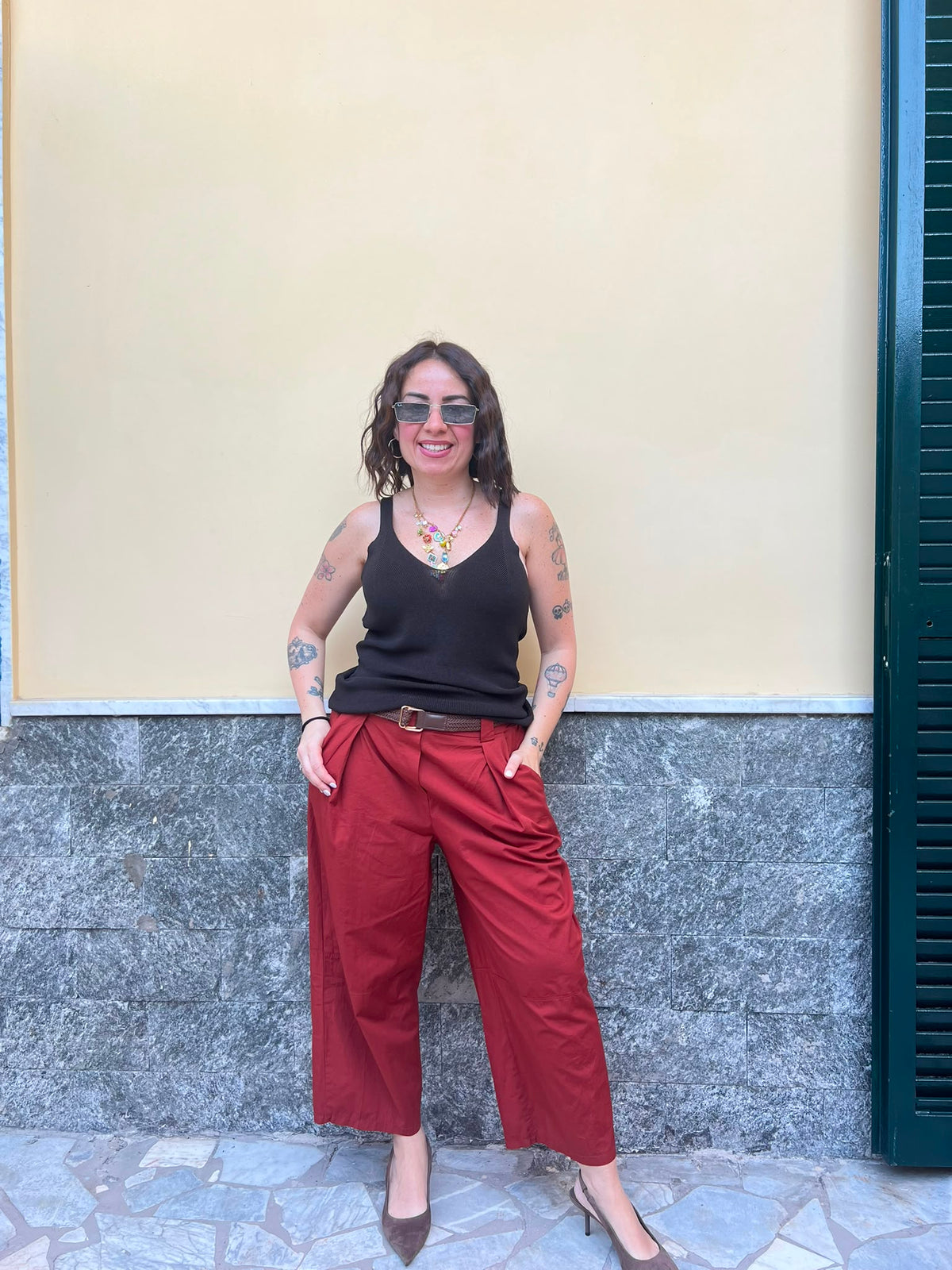 Canotta Filo Marrone