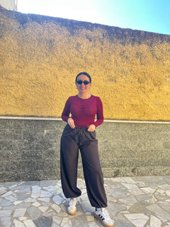 Pantaloni BALLOON Marrone
