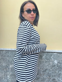 Maglia righe Nero 5610
