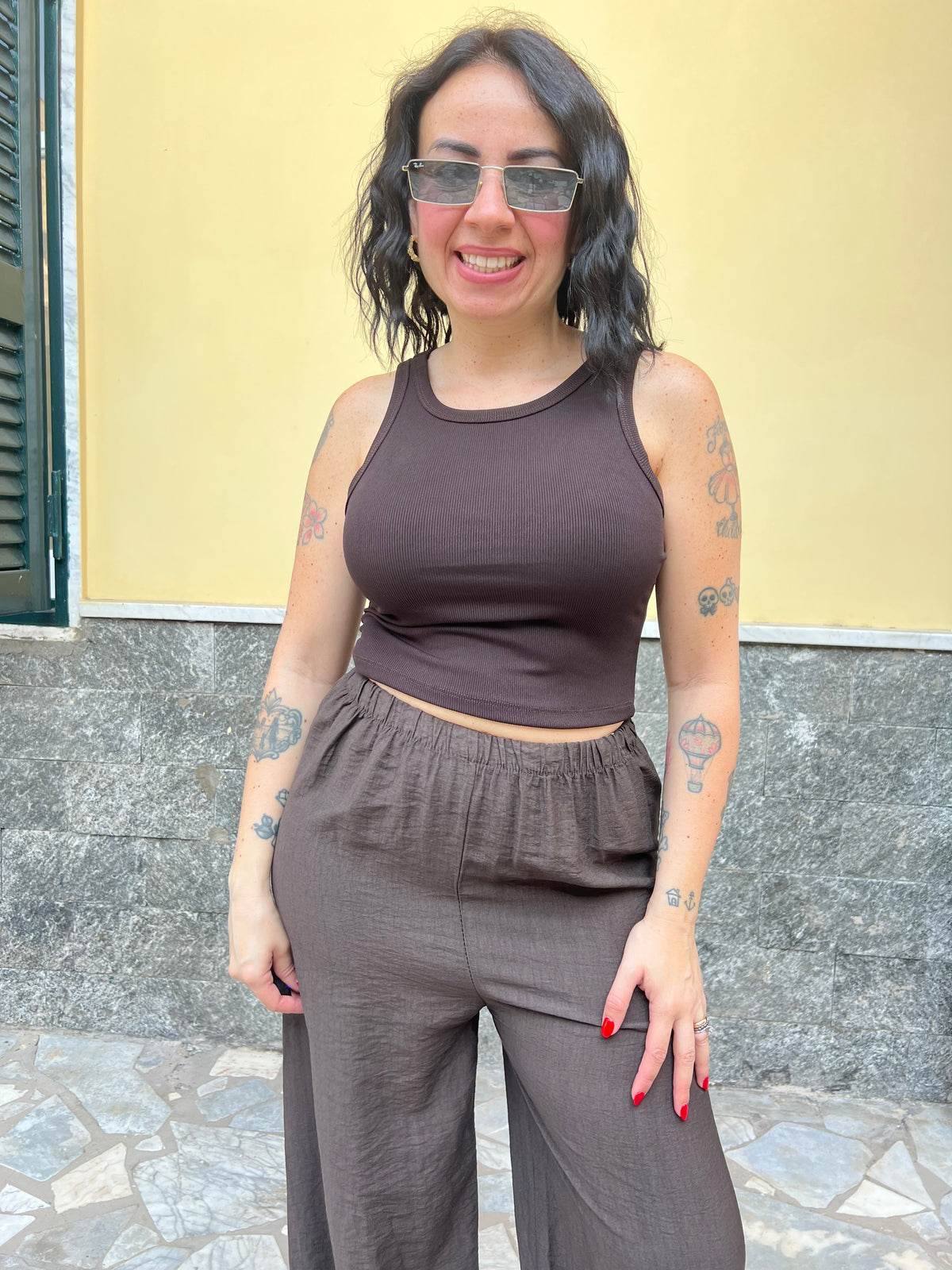 Top Costine Marrone 2244