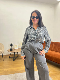 Camicia Animalier Grigia