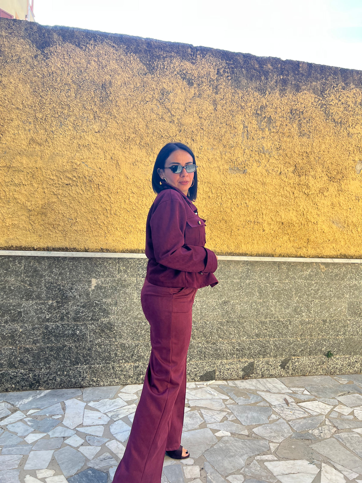 Giubbino Scamosciato Bordeaux 101220