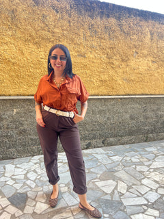 Pantaloni Martina Marrone  7854