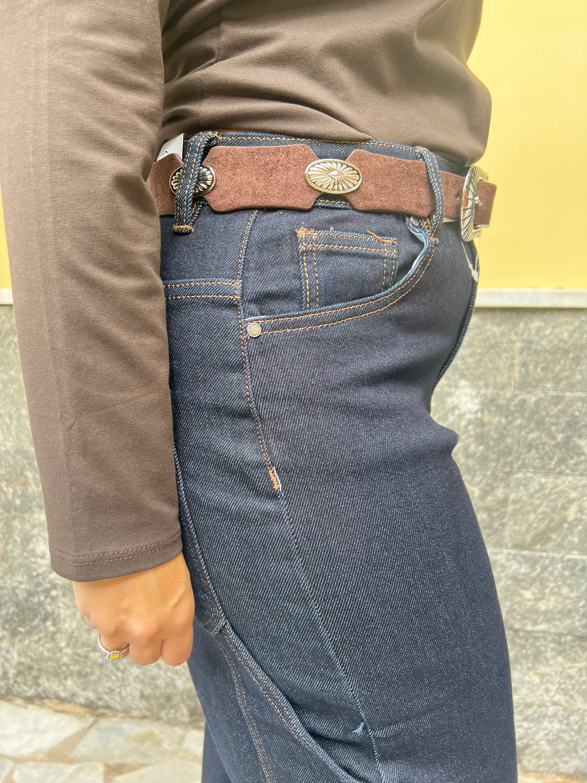 Cintura Marrone Camoscio 45549