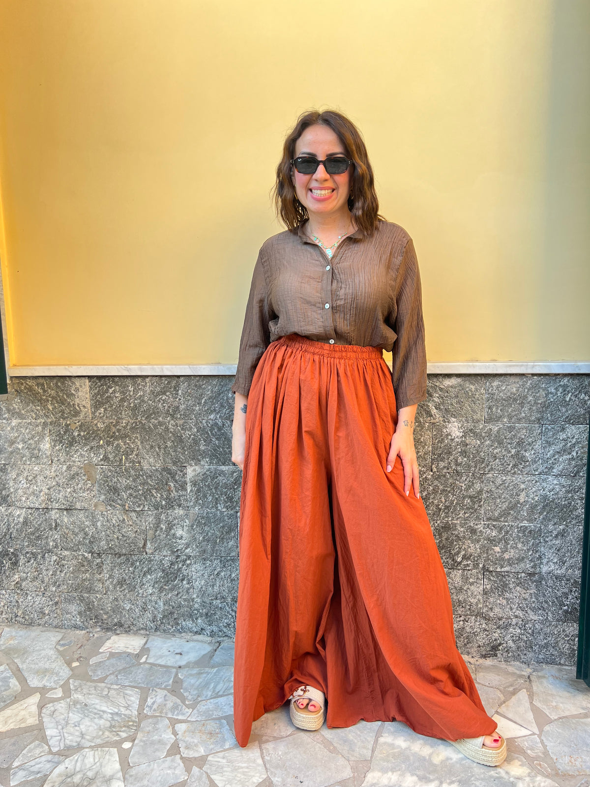 Pantaloni Over Mattone 75915