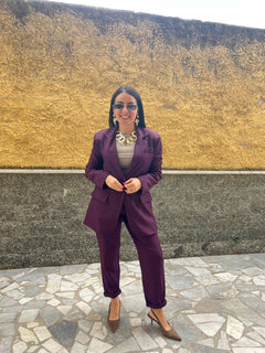 Pantaloni Giulia Vino 55671