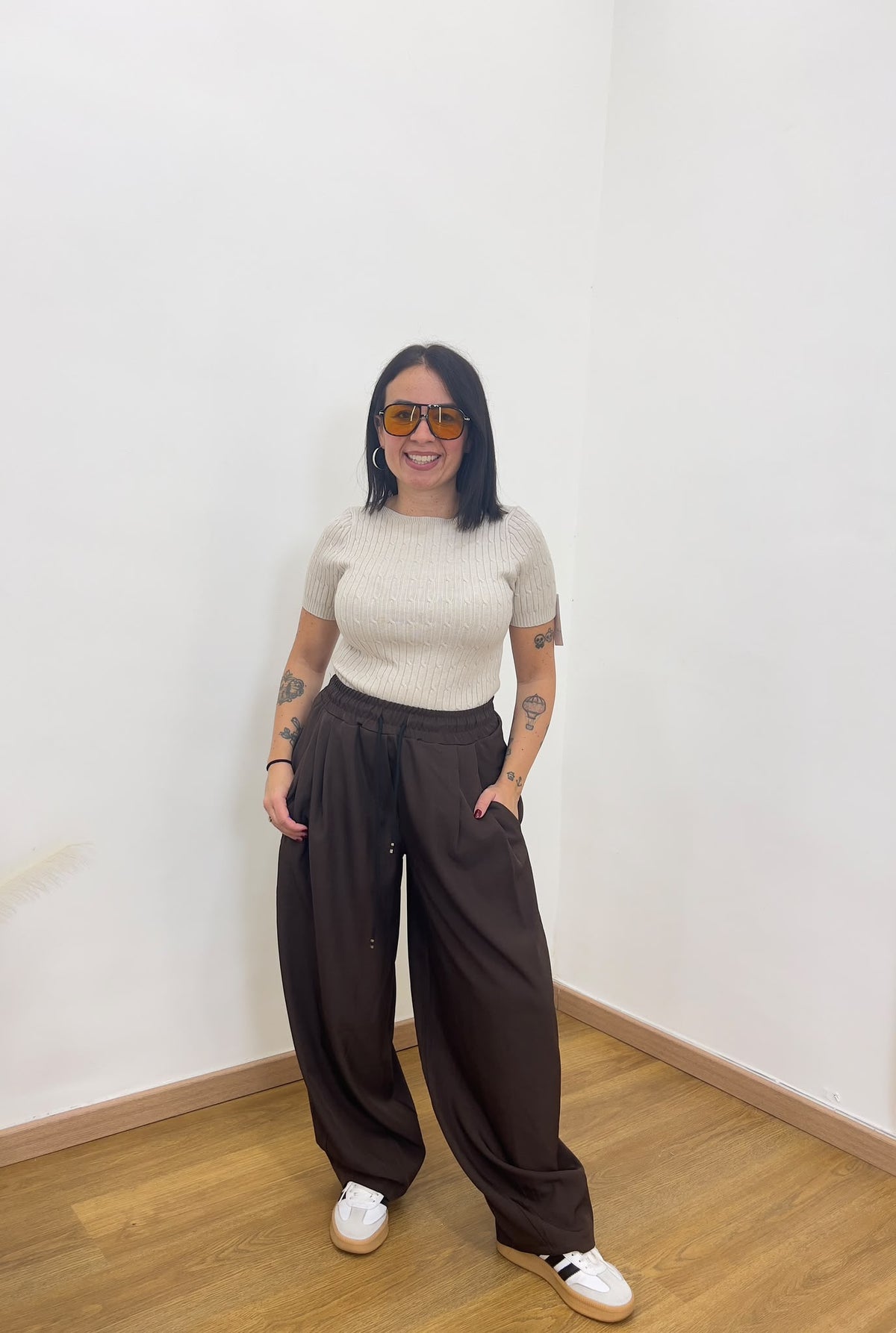 Pull trecce Sabbia 6732