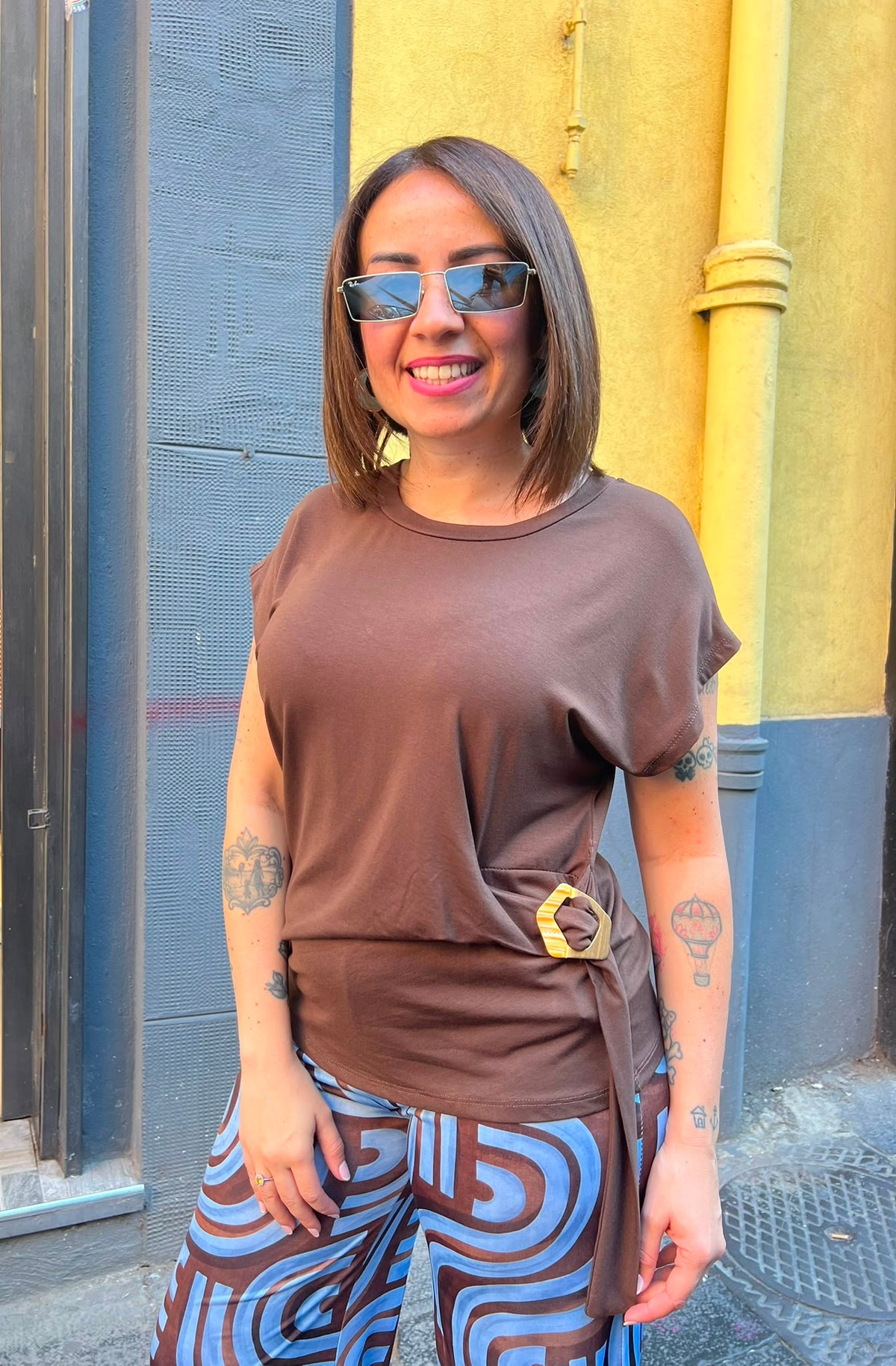 Maglia cintura Marrone 6732