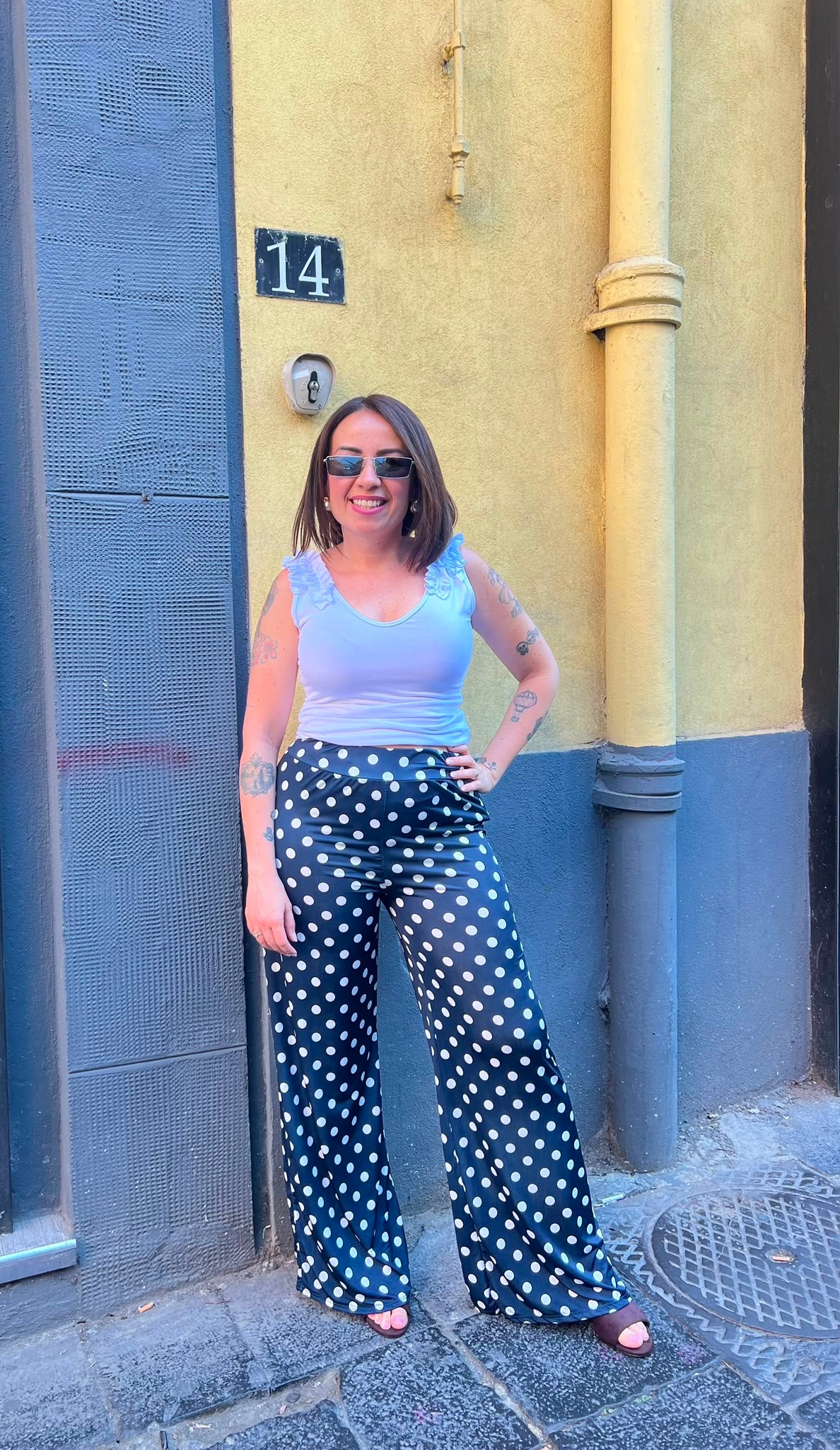 Pantaloni Fantasia Pois 6732