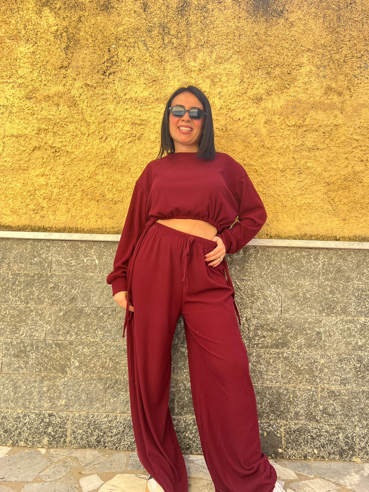 Pantaloni Costine Bordeaux 52634