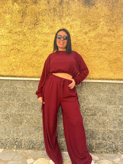 Pantaloni Costine Bordeaux 52634