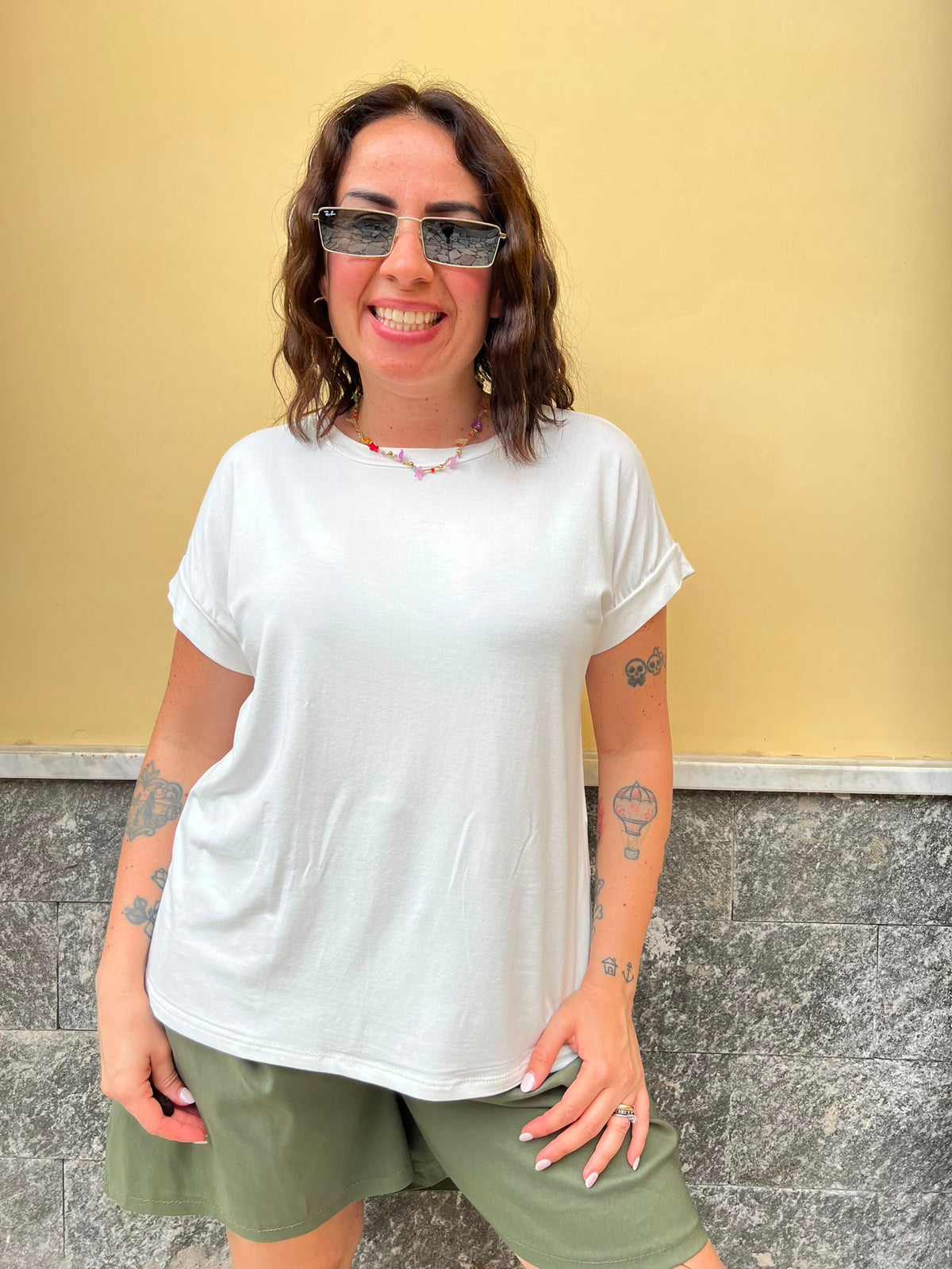 Shirt Girocollo 35427 Bianca