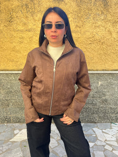Giacca Scamosciata Marrone 6732