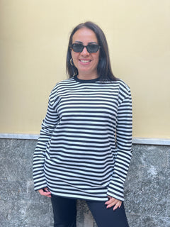 Maglia righe Nero 5610