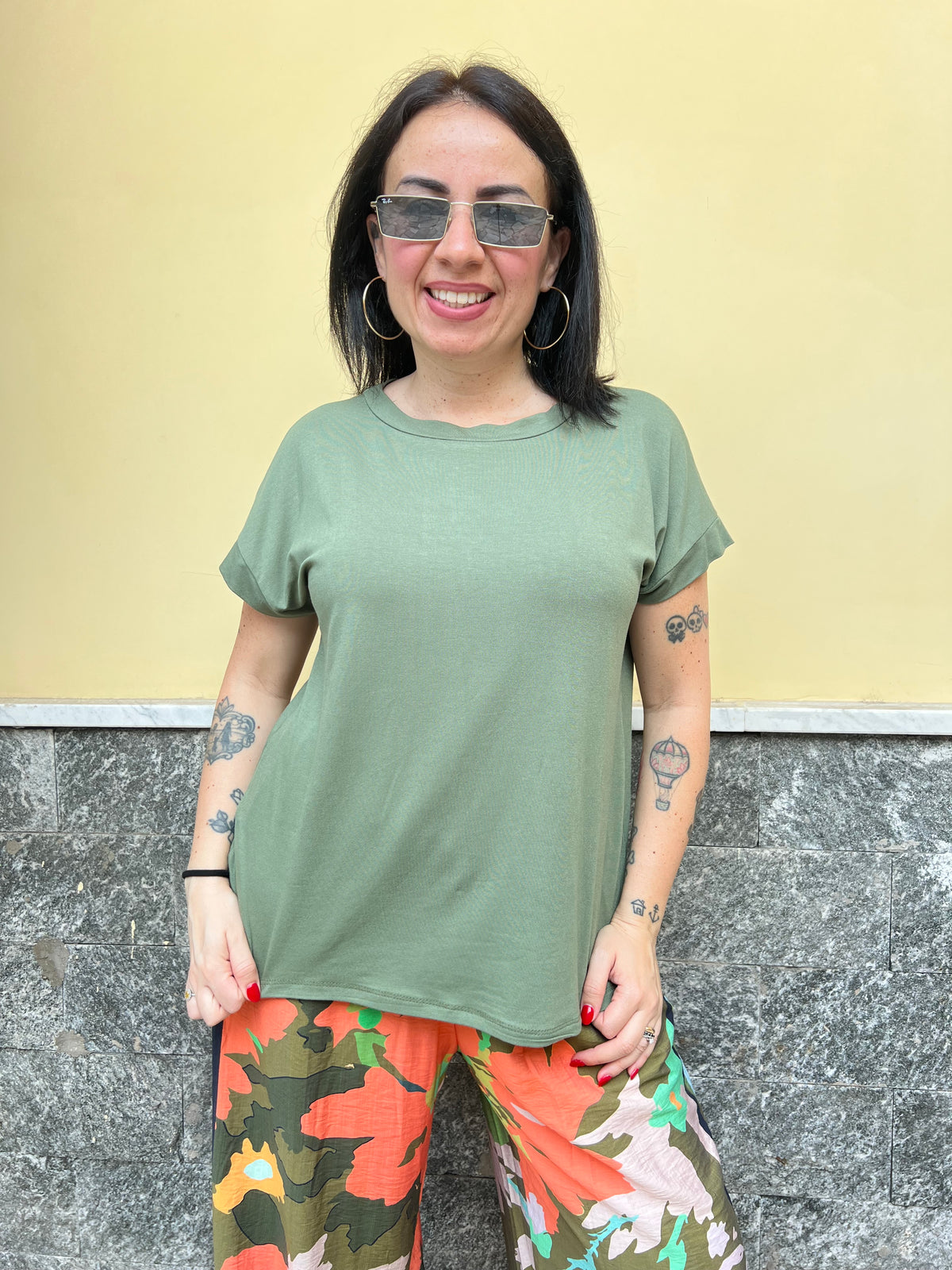 Shirt Girocollo  Verde 35427