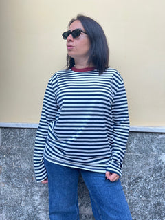 Maglia righe Blu 5610