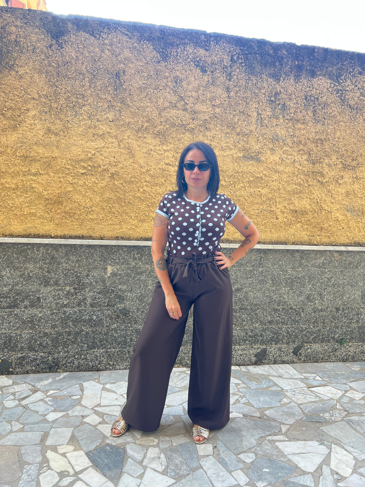 Pantaloni Fiocco Marrone