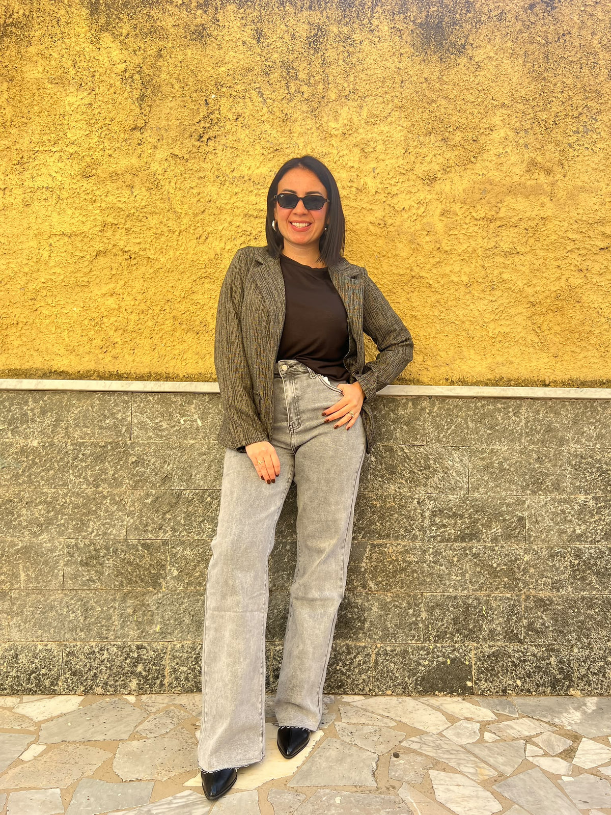 Jeans palazzo8796 grigio MG-710