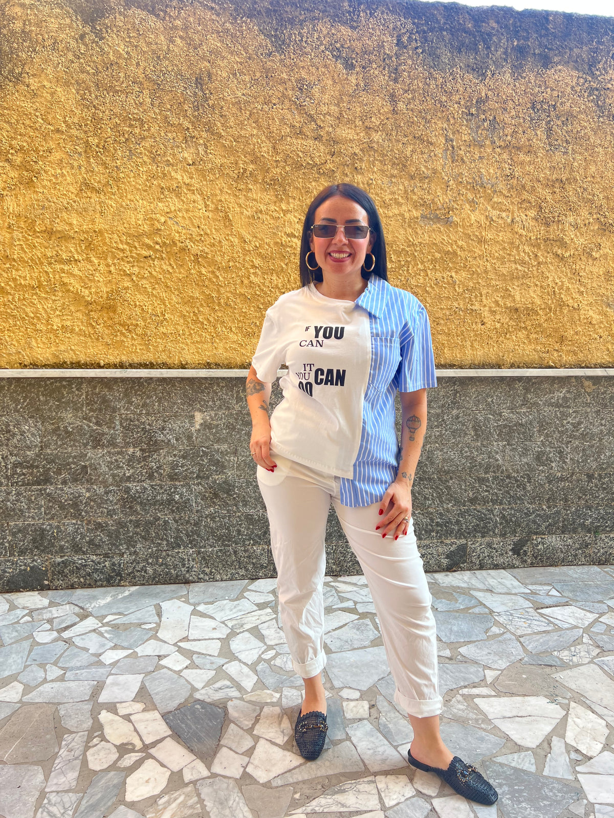 Pantaloni Martina Bianco  7854