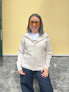 Cardigan Cappuccio Melange 65793