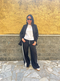 Pantaloni riga Nero 65793