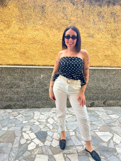 Pantaloni Martina Bianco  7854