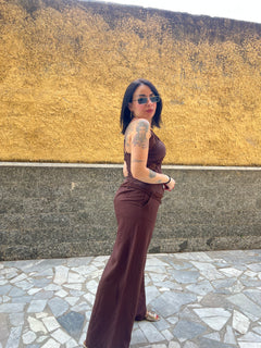 Pantaloni Alessia Marrone