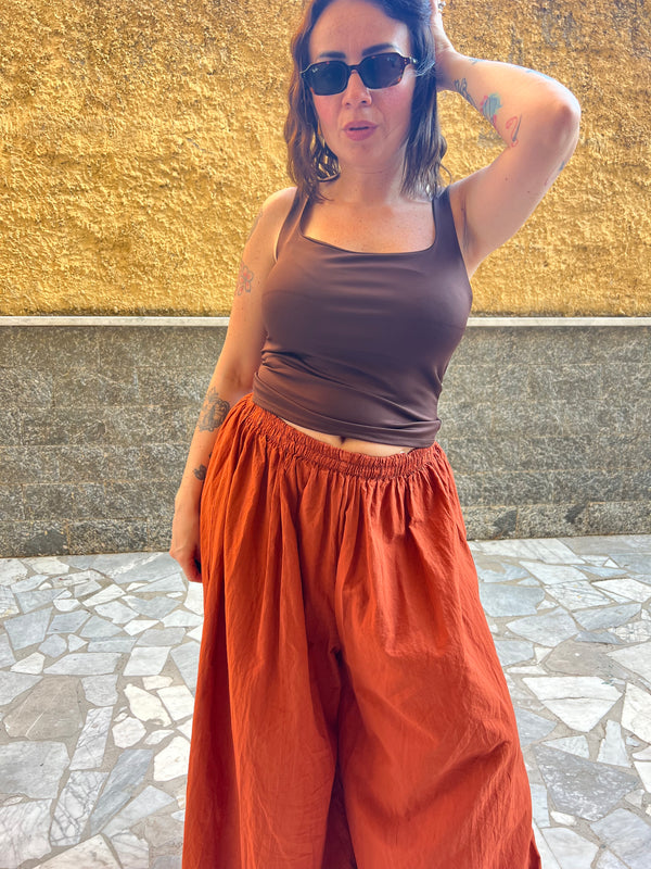 Top Lycra 366 Marrone