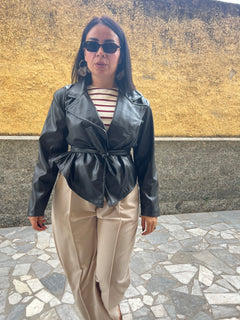 Giacca ecopelle 8976 Nera
