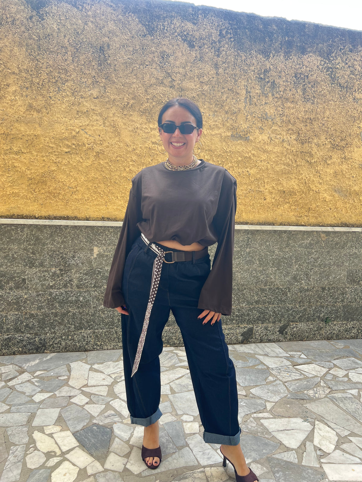 Pantaloni Over Denim Foulard 111342