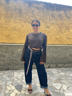 Pantaloni Over Denim Foulard 111342