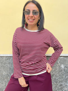 Maglia righe Lucia Bordeaux 65793