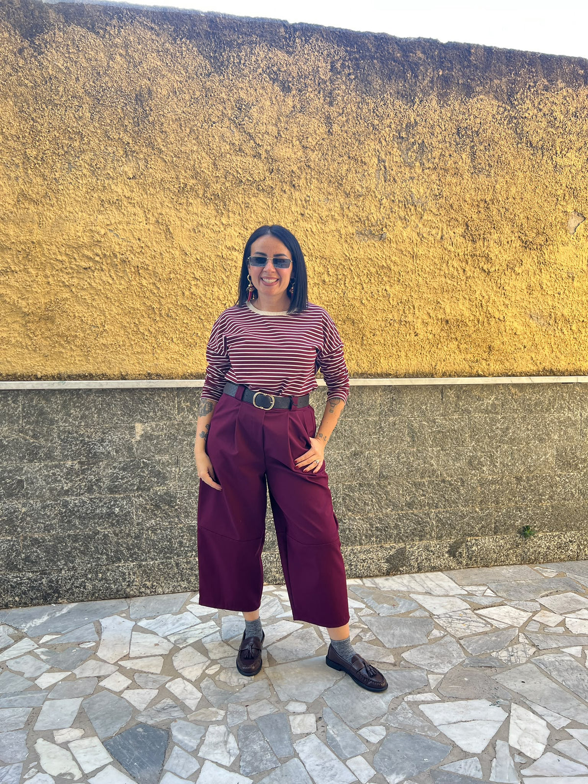 Pantaloni Ballon Bordeaux  101220