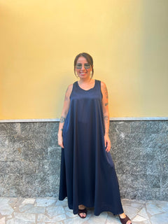 Abito Satin Blu 65793
