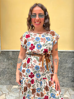 Abito Fiore Marrone 75915