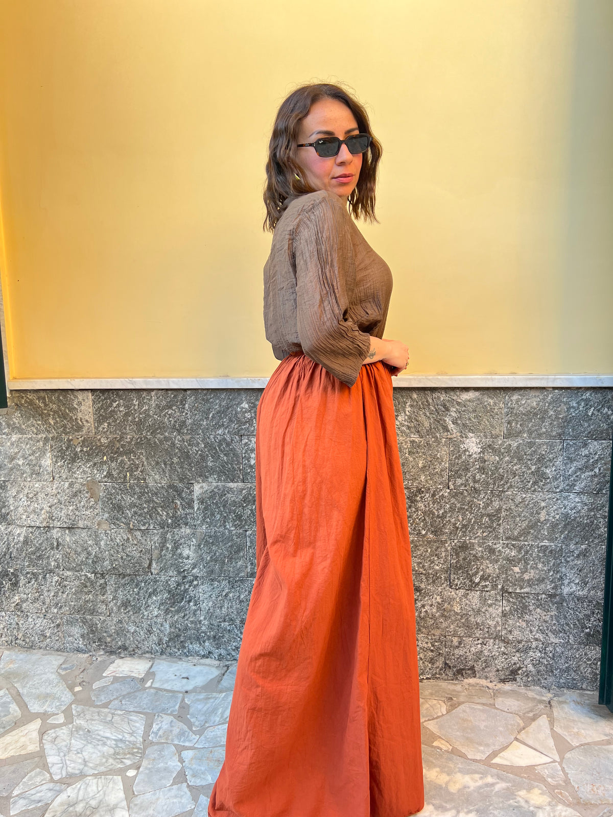 Pantaloni Over Mattone 75915